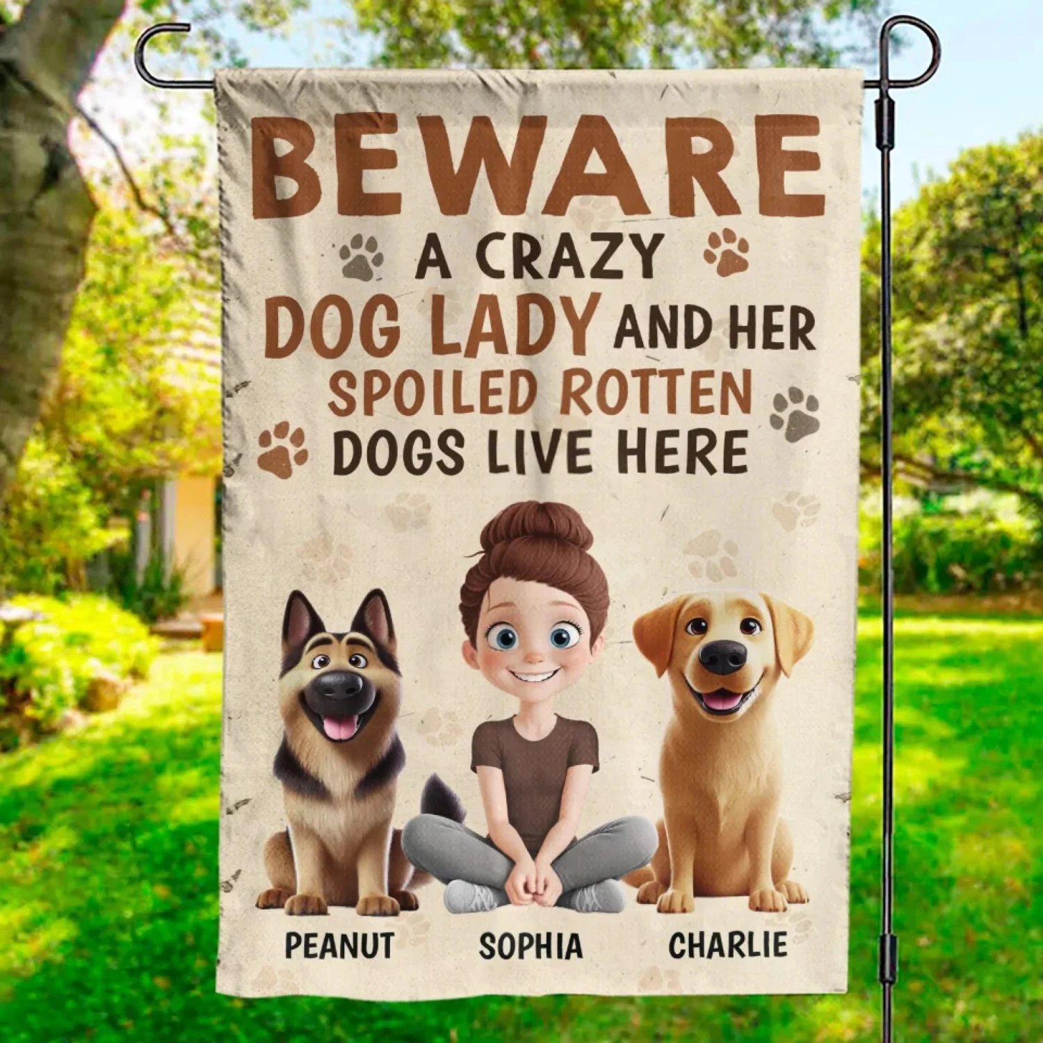 Furry Friends, Endless Love - Dog Personalized Custom Flag - Gift For Pet Owners, Pet Lovers 1 Furry Friends, Endless Love - Dog Personalized Custom Flag - Gift For Pet Owners, Pet Lovers