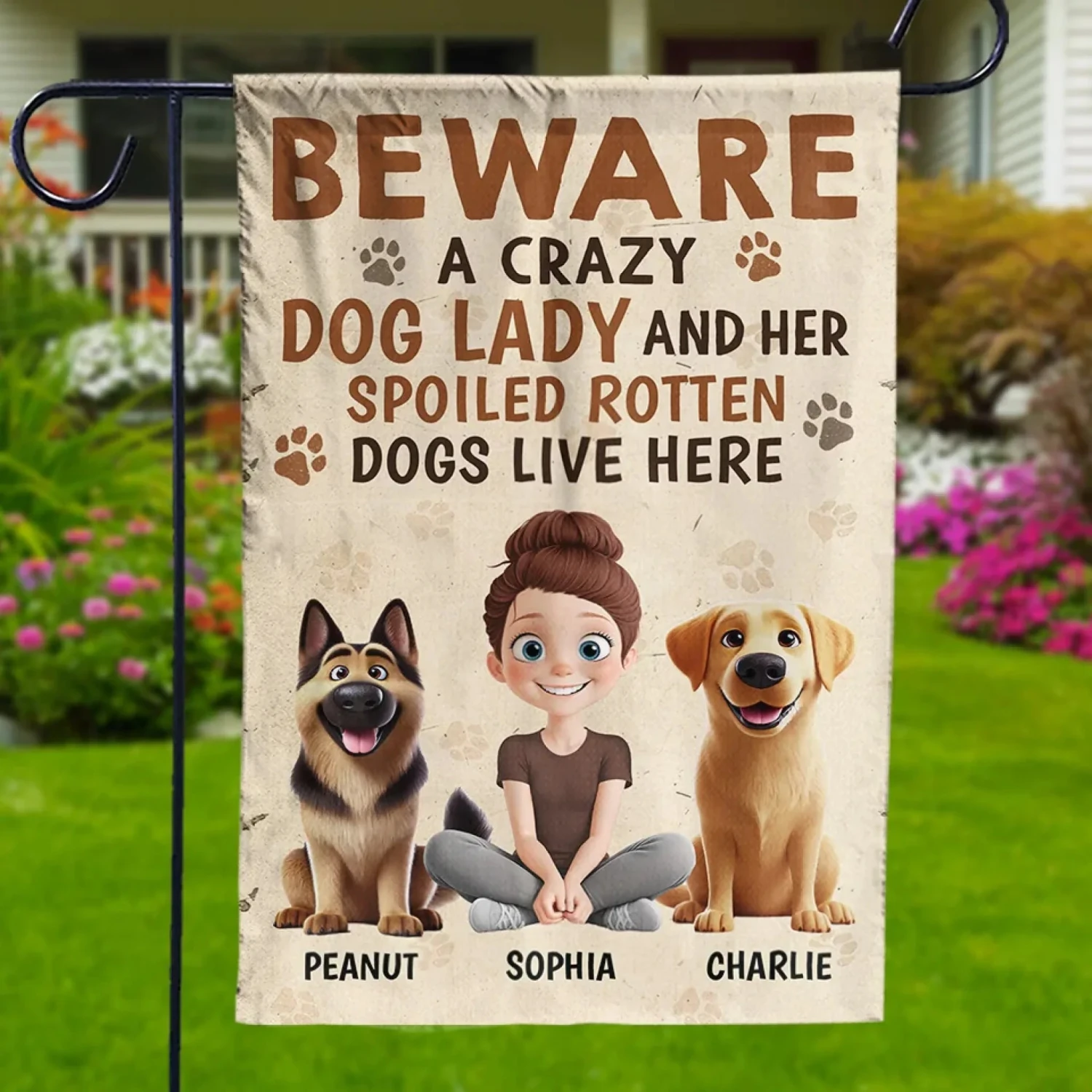 Furry Friends, Endless Love - Dog Personalized Custom Flag - Gift For Pet Owners, Pet Lovers 4 Furry Friends, Endless Love - Dog Personalized Custom Flag - Gift For Pet Owners, Pet Lovers - Image 4