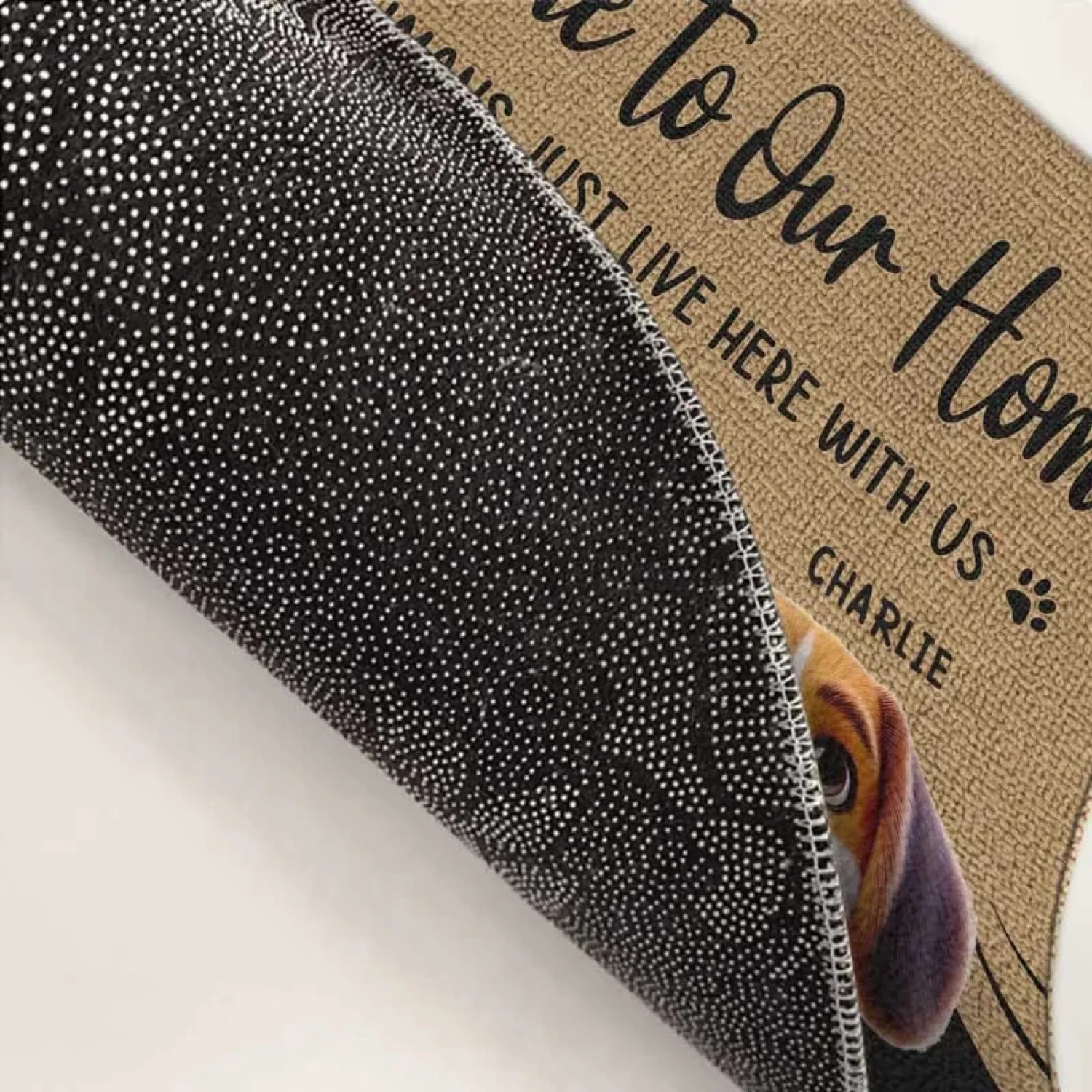 Our Home Runs On Love - Dog & Cat Personalized Custom Home Decor Decorative Mat - House Warming Gift For Pet Owners, Pet Lovers 5 Our Home Runs On Love - Dog & Cat Personalized Custom Home Decor Decorative Mat - House Warming Gift For Pet Owners, Pet Lovers - Image 5