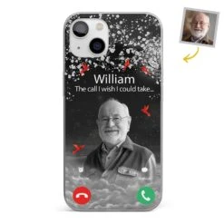Custom Photo The Call I Wish I Could Take - Memorial Personalized Custom Clear Phone Case - Sympathy Gift For Family Members
