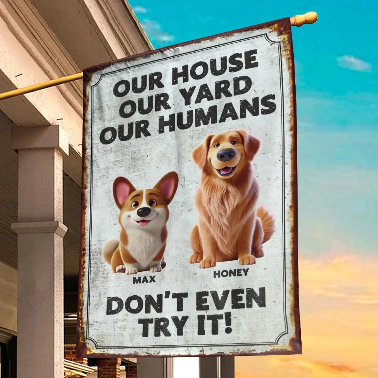 Protected By Paws And Jaws - Dog Personalized Custom Flag - Gift For Pet Owners, Pet Lovers 5 Protected By Paws And Jaws - Dog Personalized Custom Flag - Gift For Pet Owners, Pet Lovers - Image 5