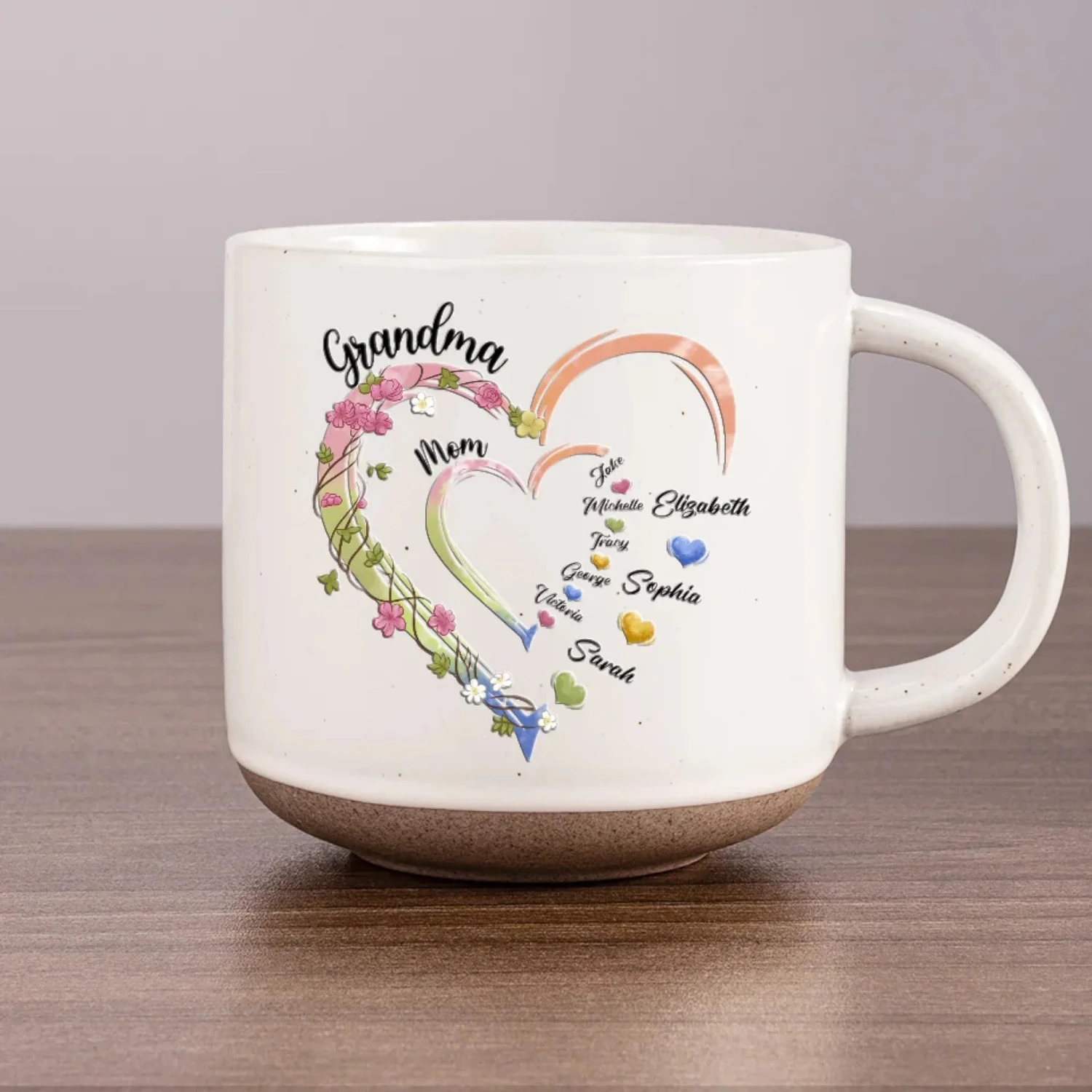 A Sweet Way To Celebrate Her Journey From Mom To Grandma - Family Personalized Custom Printed Pottery Mug - Gift For Mom, Grandma 6 A Sweet Way To Celebrate Her Journey From Mom To Grandma - Family Personalized Custom Printed Pottery Mug - Gift For Mom, Grandma - Image 6