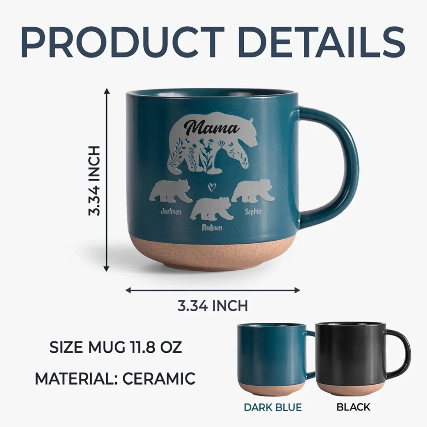 Let Her Know Her Love Grows With Every Generation - Family Personalized Custom Printed Pottery Mug - Gift For Mom, Grandma 6 Let Her Know Her Love Grows With Every Generation - Family Personalized Custom Printed Pottery Mug - Gift For Mom, Grandma - Image 6