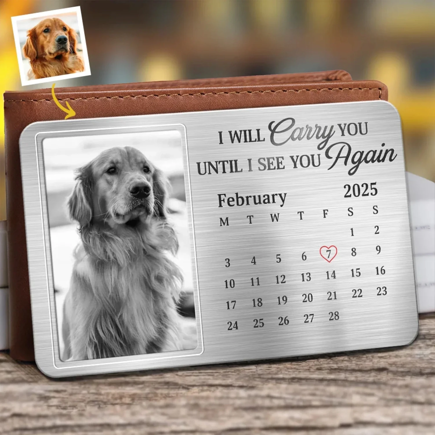 Custom Photo Always In My Heart, Forever My Friend - Memorial Personalized Custom Aluminum Wallet Card - Sympathy Gift For Pet Owners, Pet Lovers 1 Custom Photo Always In My Heart, Forever My Friend - Memorial Personalized Custom Aluminum Wallet Card - Sympathy Gift For Pet Owners, Pet Lovers