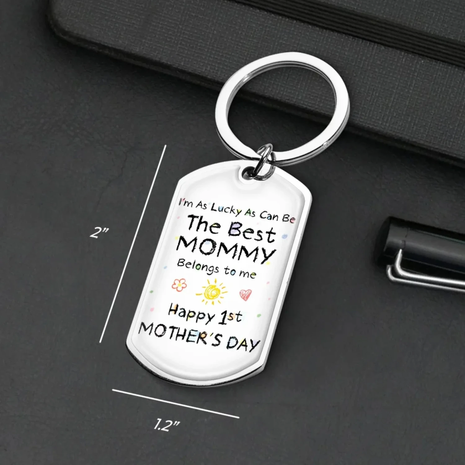 Lucky Me, The Best Mom Belongs To Me - Family Personalized Custom Keychain - Mother's Day, Baby Shower Gift, Gift For First Mom 5 Lucky Me, The Best Mom Belongs To Me - Family Personalized Custom Keychain - Mother's Day, Baby Shower Gift, Gift For First Mom - Image 5