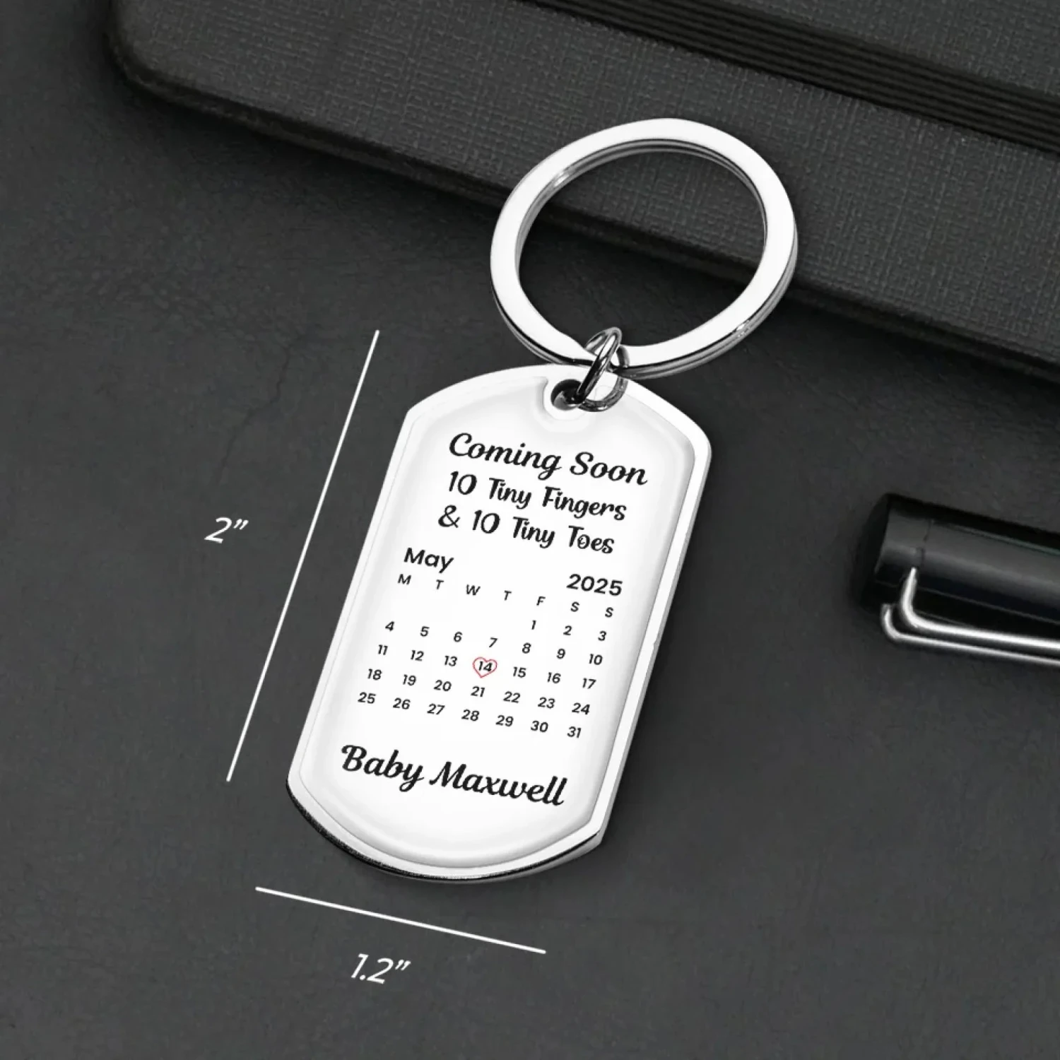 Custom Photo Waiting For The Sweetest Hello - Family Personalized Custom Keychain - Mother's Day, Baby Shower Gift, Gift For First Mom 5 Custom Photo Waiting For The Sweetest Hello - Family Personalized Custom Keychain - Mother's Day, Baby Shower Gift, Gift For First Mom - Image 5