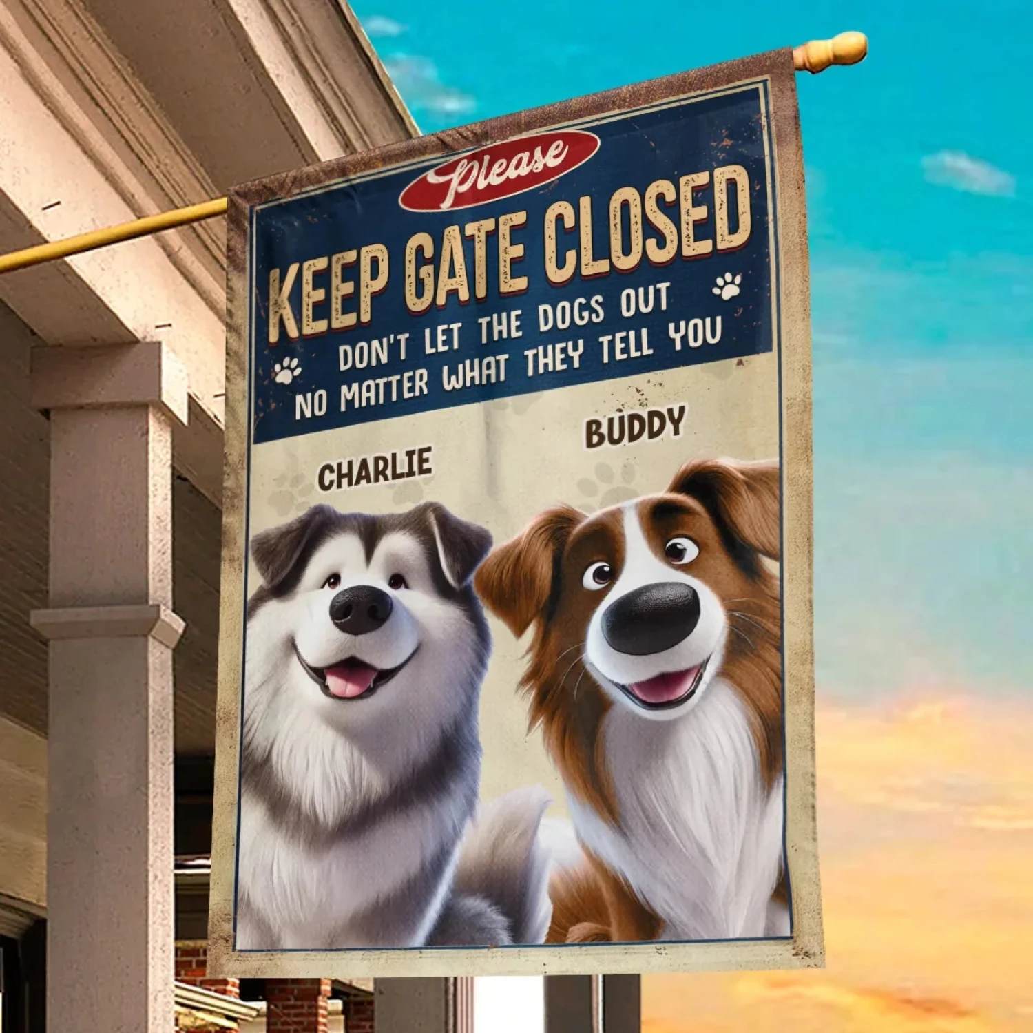 Closed Gates, Happy Tails - Dog Personalized Custom Flag - Gift For Pet Owners, Pet Lovers 5 Closed Gates, Happy Tails - Dog Personalized Custom Flag - Gift For Pet Owners, Pet Lovers - Image 5