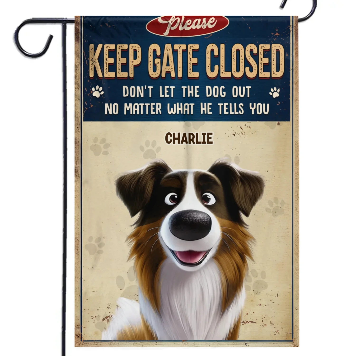 Closed Gates, Happy Tails - Dog Personalized Custom Flag - Gift For Pet Owners, Pet Lovers 2 Closed Gates, Happy Tails - Dog Personalized Custom Flag - Gift For Pet Owners, Pet Lovers - Image 2