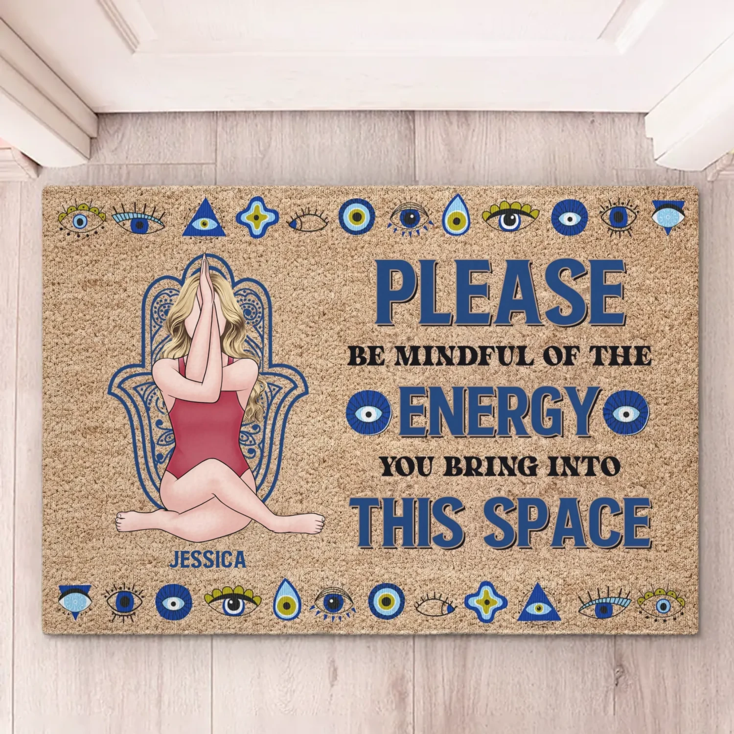 Yoga Is My Therapy - Yoga Personalized Custom Home Decor Decorative Mat - House Warming Gift For Yoga Lovers 3 Yoga Is My Therapy - Yoga Personalized Custom Home Decor Decorative Mat - House Warming Gift For Yoga Lovers - Image 3