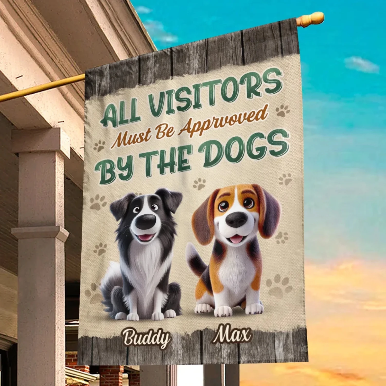 Stamped With A Paw Of Approval - Dog Personalized Custom Flag - Gift For Pet Owners, Pet Lovers 5 Stamped With A Paw Of Approval - Dog Personalized Custom Flag - Gift For Pet Owners, Pet Lovers - Image 5