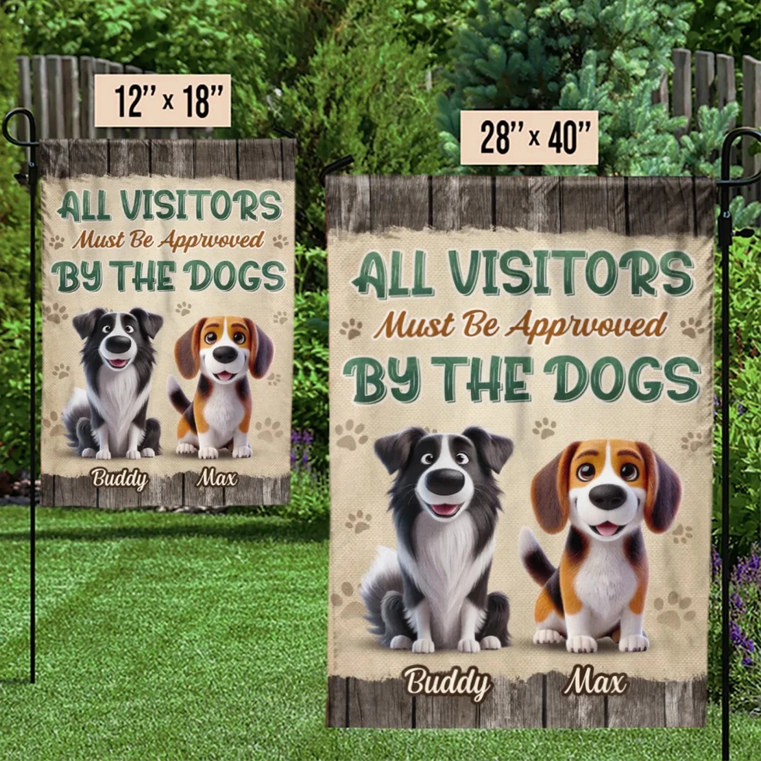 Stamped With A Paw Of Approval - Dog Personalized Custom Flag - Gift For Pet Owners, Pet Lovers 3 Stamped With A Paw Of Approval - Dog Personalized Custom Flag - Gift For Pet Owners, Pet Lovers - Image 3