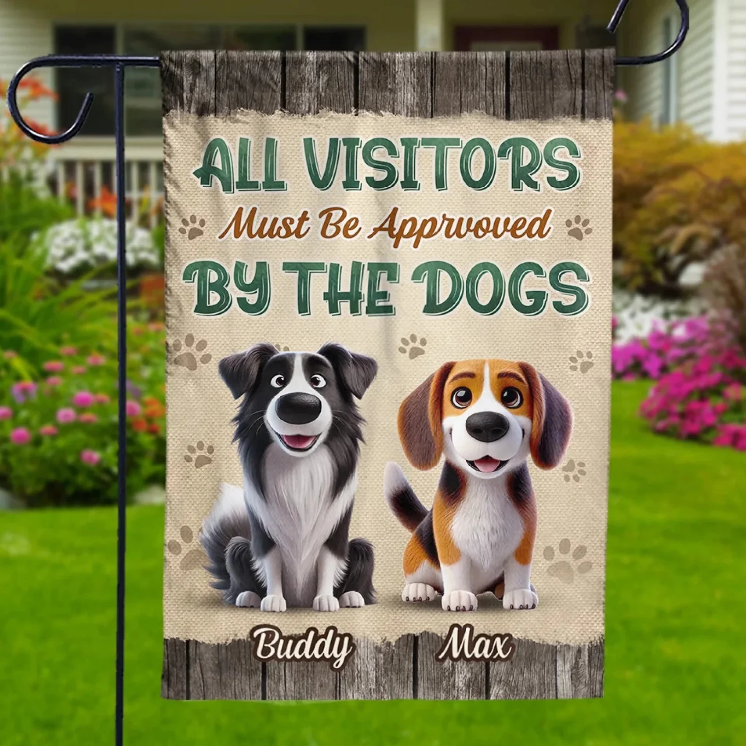 Stamped With A Paw Of Approval - Dog Personalized Custom Flag - Gift For Pet Owners, Pet Lovers 4 Stamped With A Paw Of Approval - Dog Personalized Custom Flag - Gift For Pet Owners, Pet Lovers - Image 4