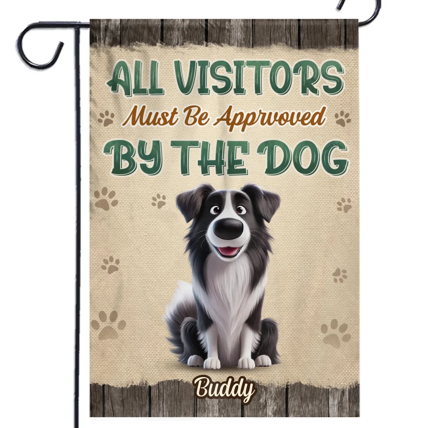 Stamped With A Paw Of Approval - Dog Personalized Custom Flag - Gift For Pet Owners, Pet Lovers 2 Stamped With A Paw Of Approval - Dog Personalized Custom Flag - Gift For Pet Owners, Pet Lovers - Image 2