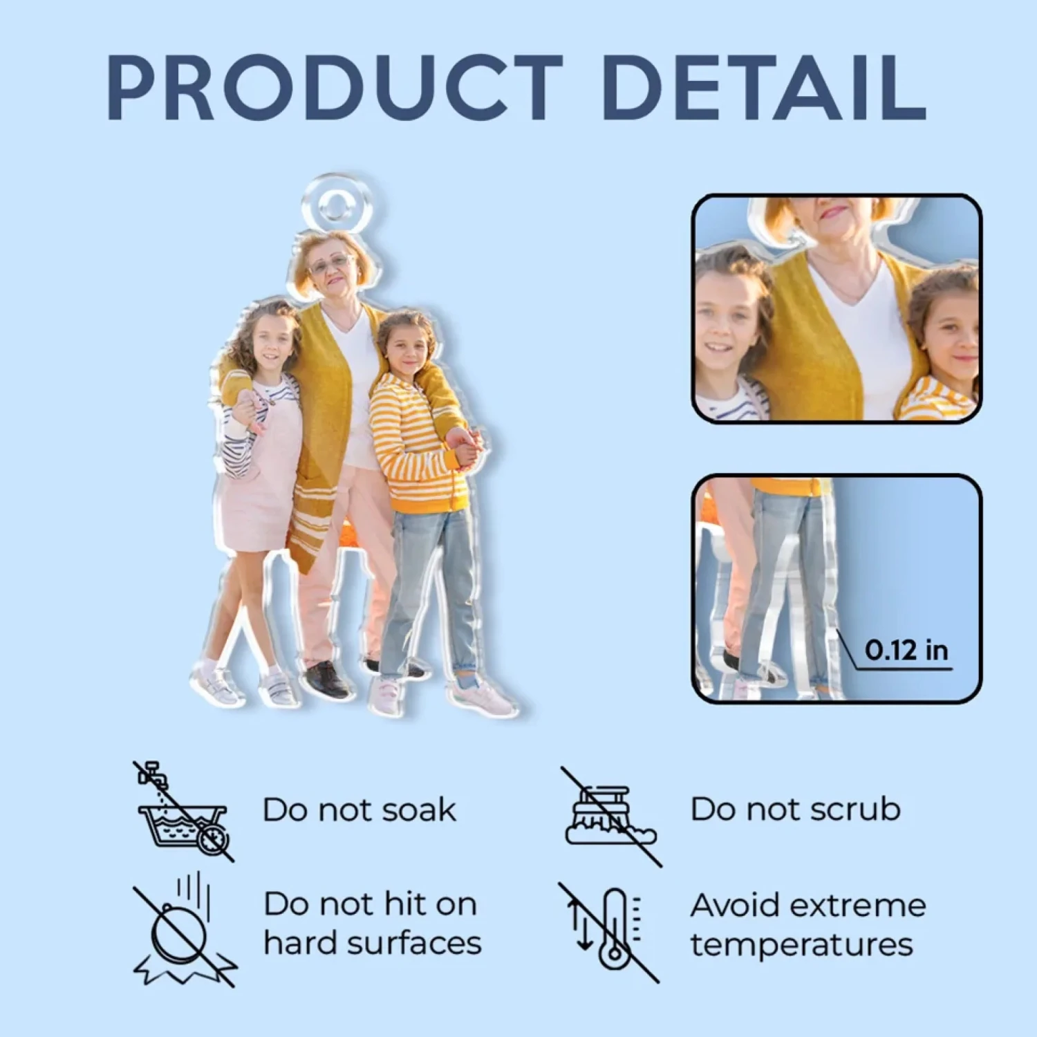 Custom Photo Drive Safe And Come Back To Us - Family Personalized Custom Car Ornament - Acrylic Custom Shaped - Gift For Mom, Grandma 5 Custom Photo Drive Safe And Come Back To Us - Family Personalized Custom Car Ornament - Acrylic Custom Shaped - Gift For Mom, Grandma - Image 5