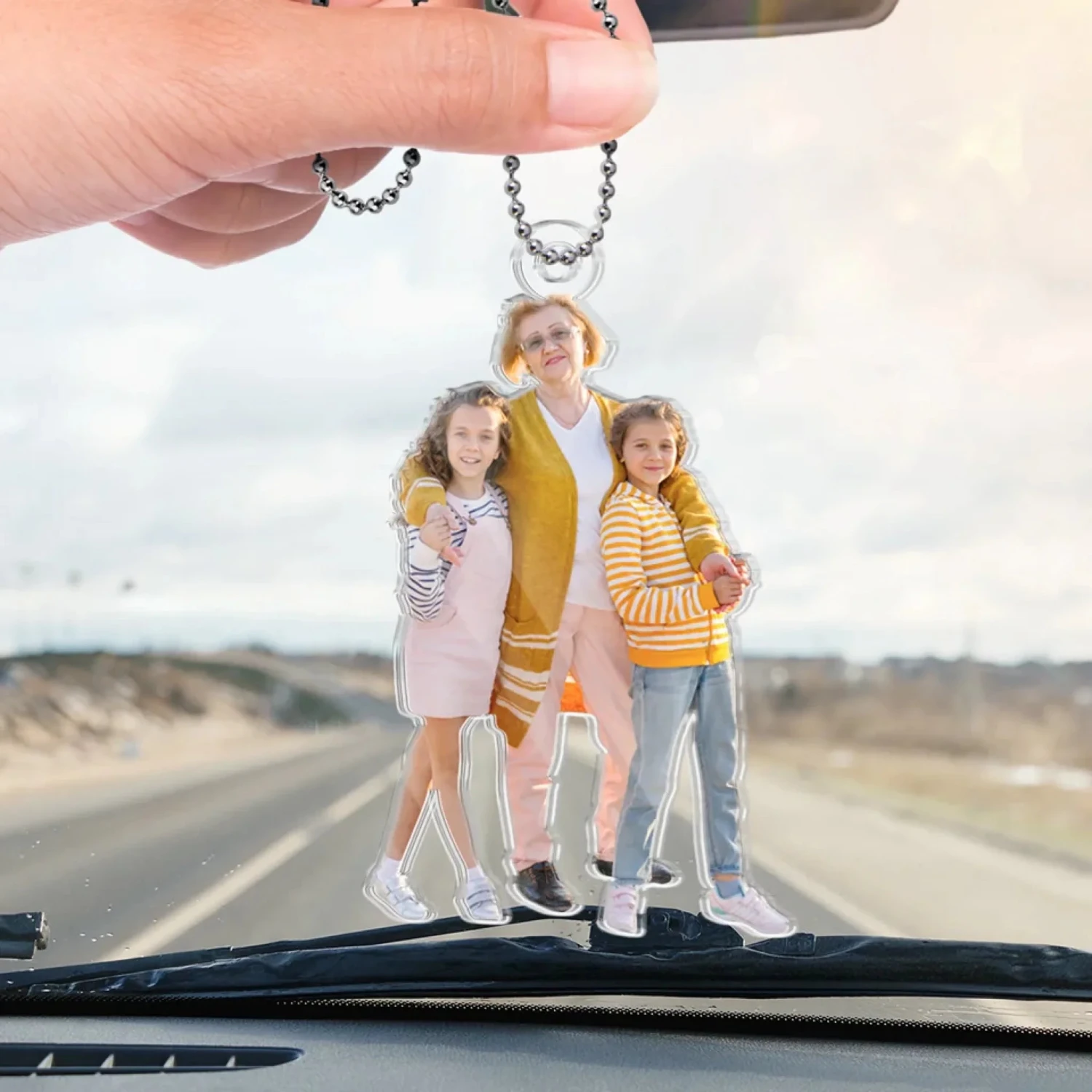 Custom Photo Drive Safe And Come Back To Us - Family Personalized Custom Car Ornament - Acrylic Custom Shaped - Gift For Mom, Grandma 4 Custom Photo Drive Safe And Come Back To Us - Family Personalized Custom Car Ornament - Acrylic Custom Shaped - Gift For Mom, Grandma - Image 4