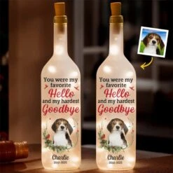 Custom Photo A Loyal Friend, A Love So Pure - Memorial Personalized Custom Bottle Lamp - Sympathy Gift For Pet Owners, Pet Lovers