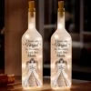 Gone But Never Forgotten - Memorial Personalized Custom Bottle Lamp - Sympathy Gift For Family Members