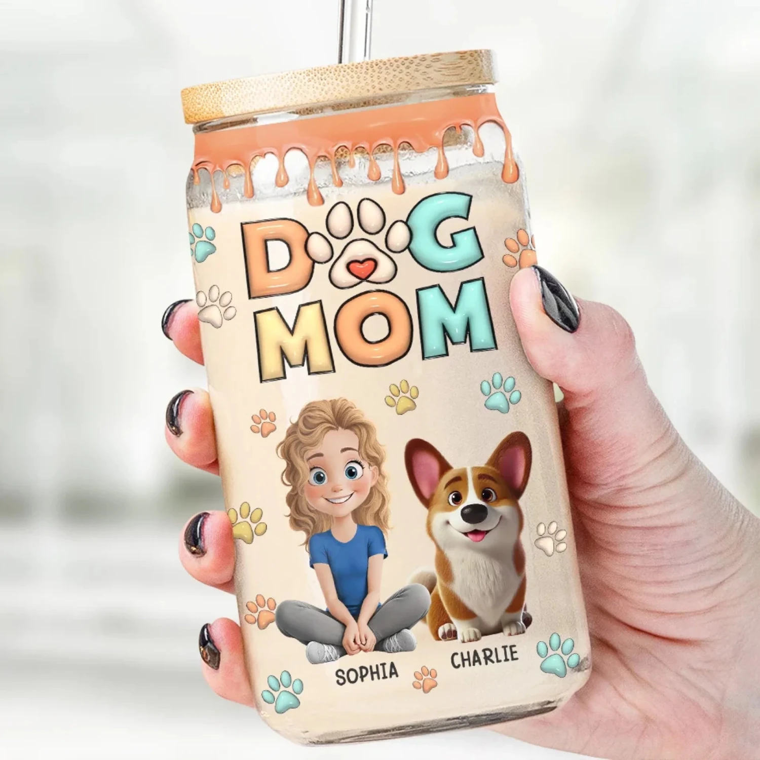 A Fur Mom’s Love Is Forever - Dog & Cat Personalized Custom Glass Cup, Iced Coffee Cup - Gift For Pet Owners, Pet Lovers 1 A Fur Mom’s Love Is Forever - Dog & Cat Personalized Custom Glass Cup, Iced Coffee Cup - Gift For Pet Owners, Pet Lovers