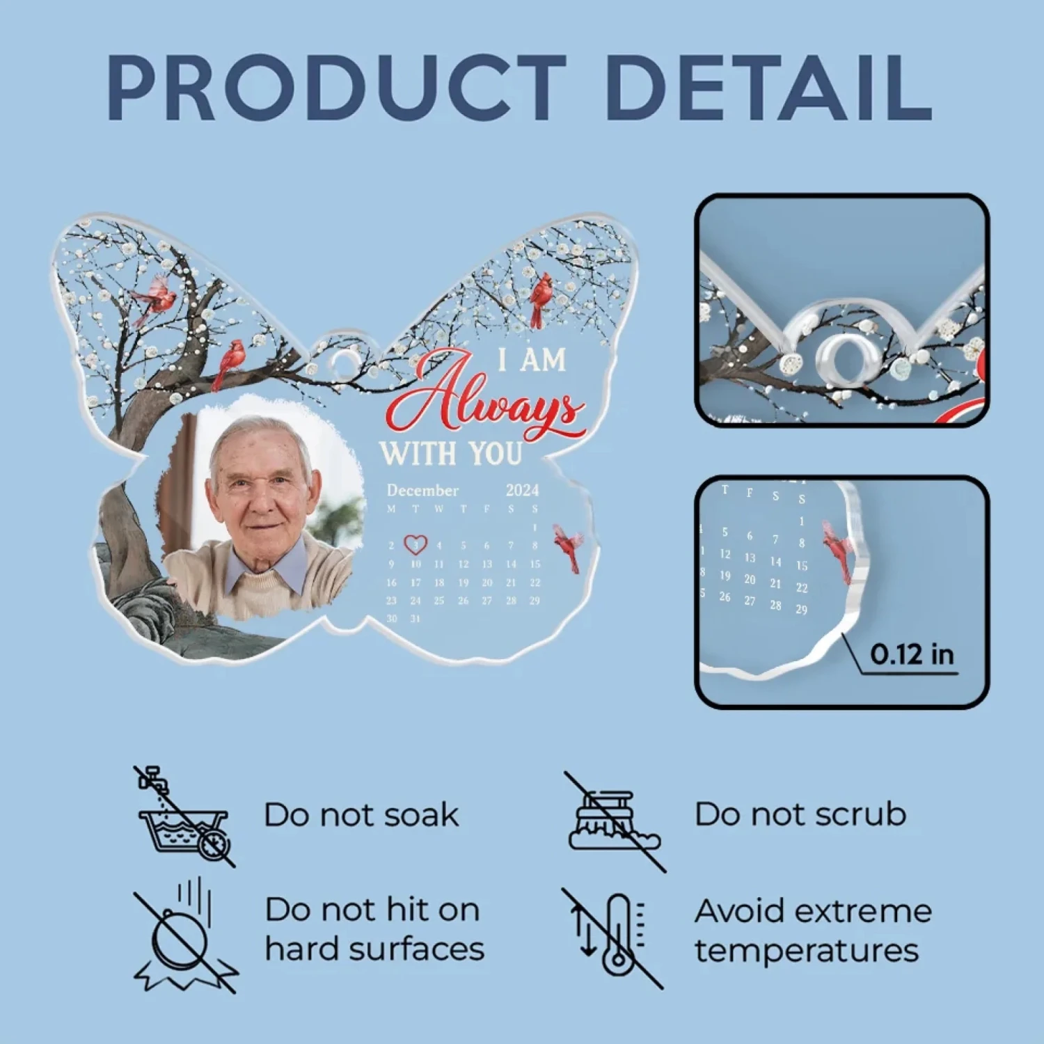 Custom Photo A Love So Strong Never Truly Leaves - Memorial Personalized Custom Car Ornament - Acrylic Custom Shaped - Sympathy Gift For Family Members 5 Custom Photo A Love So Strong Never Truly Leaves - Memorial Personalized Custom Car Ornament - Acrylic Custom Shaped - Sympathy Gift For Family Members - Image 5