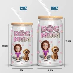 Fur Mama And Loving It - Dog & Cat Personalized Custom Glass Cup, Iced Coffee Cup - Gift For Pet Owners, Pet Lovers -Pawfect House Store 67b2dac248f90