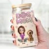 Fur Mama And Loving It - Dog & Cat Personalized Custom Glass Cup, Iced Coffee Cup - Gift For Pet Owners, Pet Lovers