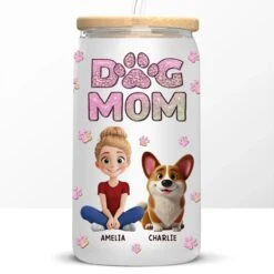 Fur Mama And Loving It - Dog & Cat Personalized Custom Glass Cup, Iced Coffee Cup - Gift For Pet Owners, Pet Lovers -Pawfect House Store 67b2daf556346