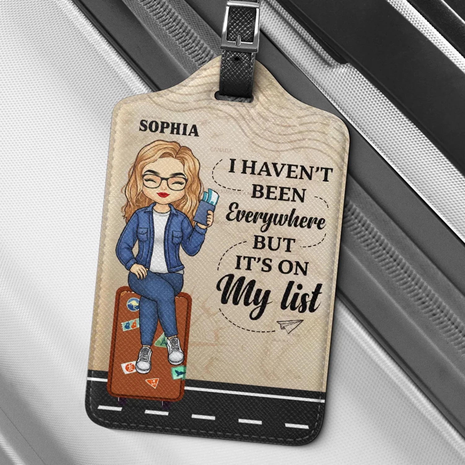 Travel Far, Live Fully - Travel Personalized Custom Luggage Tag - Holiday Vacation Gift, Gift For Adventure Travel Lovers 1 Travel Far, Live Fully - Travel Personalized Custom Luggage Tag - Holiday Vacation Gift, Gift For Adventure Travel Lovers