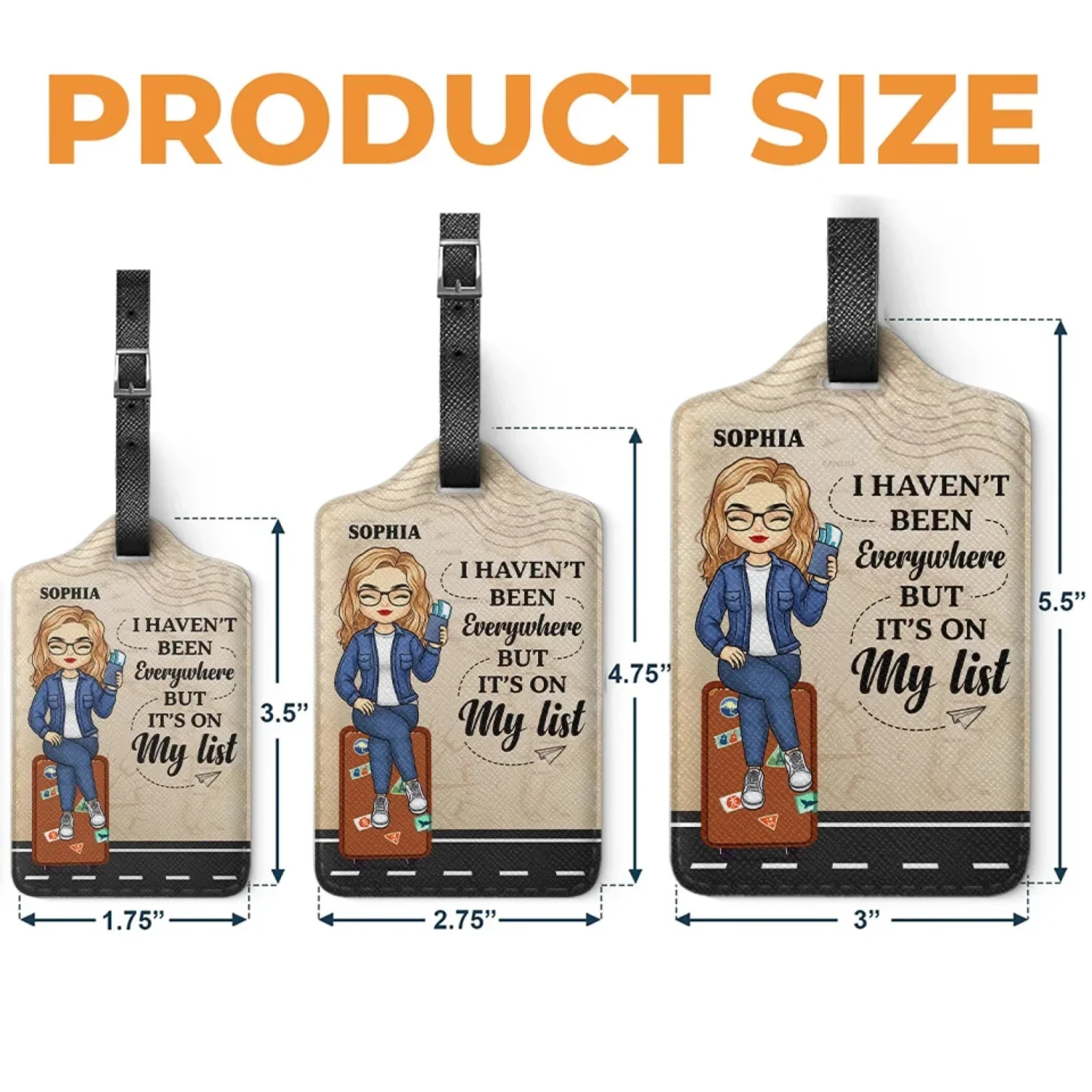 Travel Far, Live Fully - Travel Personalized Custom Luggage Tag - Holiday Vacation Gift, Gift For Adventure Travel Lovers 5 Travel Far, Live Fully - Travel Personalized Custom Luggage Tag - Holiday Vacation Gift, Gift For Adventure Travel Lovers - Image 5