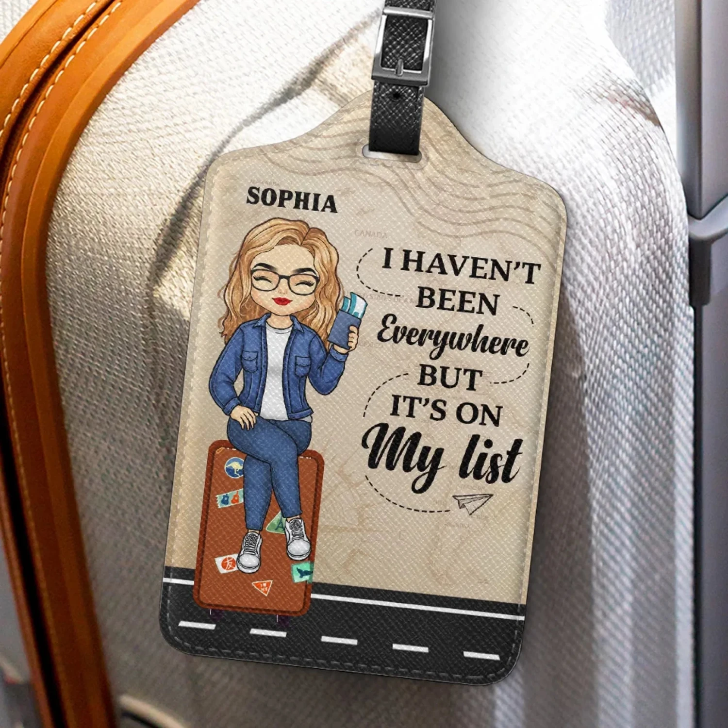 Travel Far, Live Fully - Travel Personalized Custom Luggage Tag - Holiday Vacation Gift, Gift For Adventure Travel Lovers 3 Travel Far, Live Fully - Travel Personalized Custom Luggage Tag - Holiday Vacation Gift, Gift For Adventure Travel Lovers - Image 3