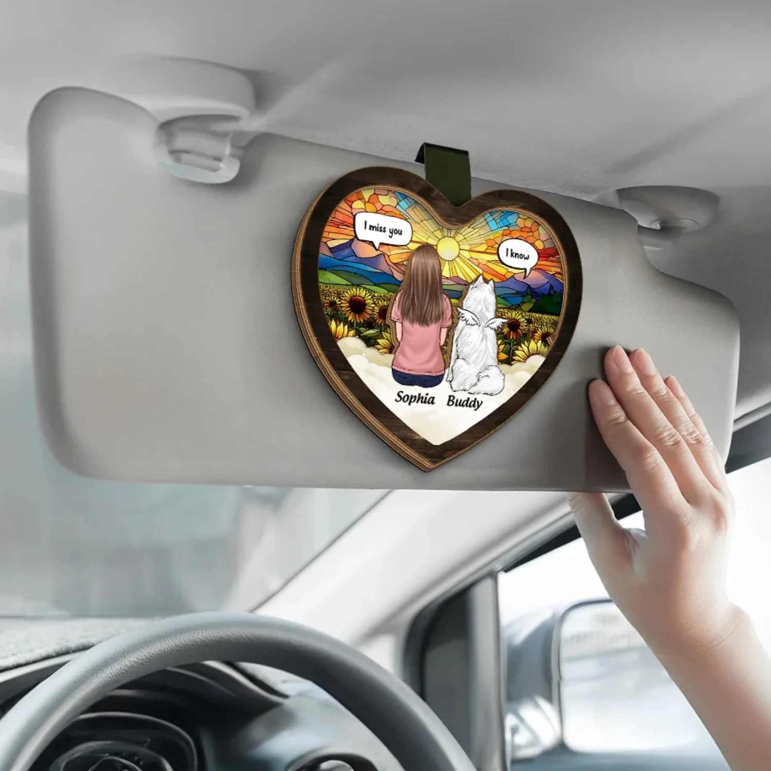 Gone From My Side, But Never From My Heart - Dog Personalized Custom Car Visor Clip - Gift For Pet Owners, Pet Lovers 4 Gone From My Side, But Never From My Heart - Dog Personalized Custom Car Visor Clip - Gift For Pet Owners, Pet Lovers - Image 4