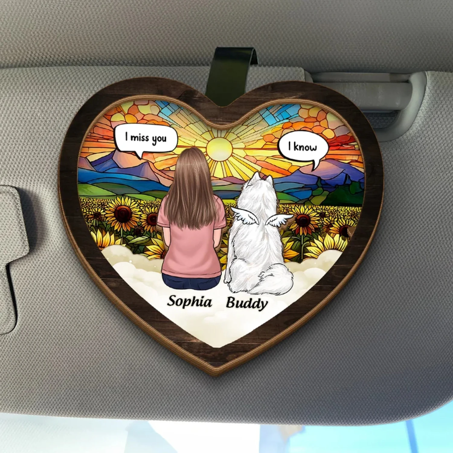Gone From My Side, But Never From My Heart - Dog Personalized Custom Car Visor Clip - Gift For Pet Owners, Pet Lovers 1 Gone From My Side, But Never From My Heart - Dog Personalized Custom Car Visor Clip - Gift For Pet Owners, Pet Lovers