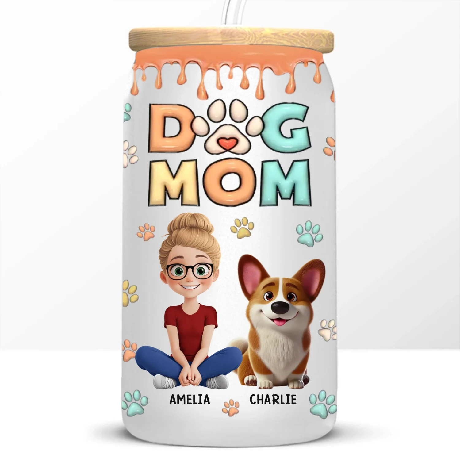 A Fur Mom’s Love Is Forever - Dog & Cat Personalized Custom Glass Cup, Iced Coffee Cup - Gift For Pet Owners, Pet Lovers 6 A Fur Mom’s Love Is Forever - Dog & Cat Personalized Custom Glass Cup, Iced Coffee Cup - Gift For Pet Owners, Pet Lovers - Image 6