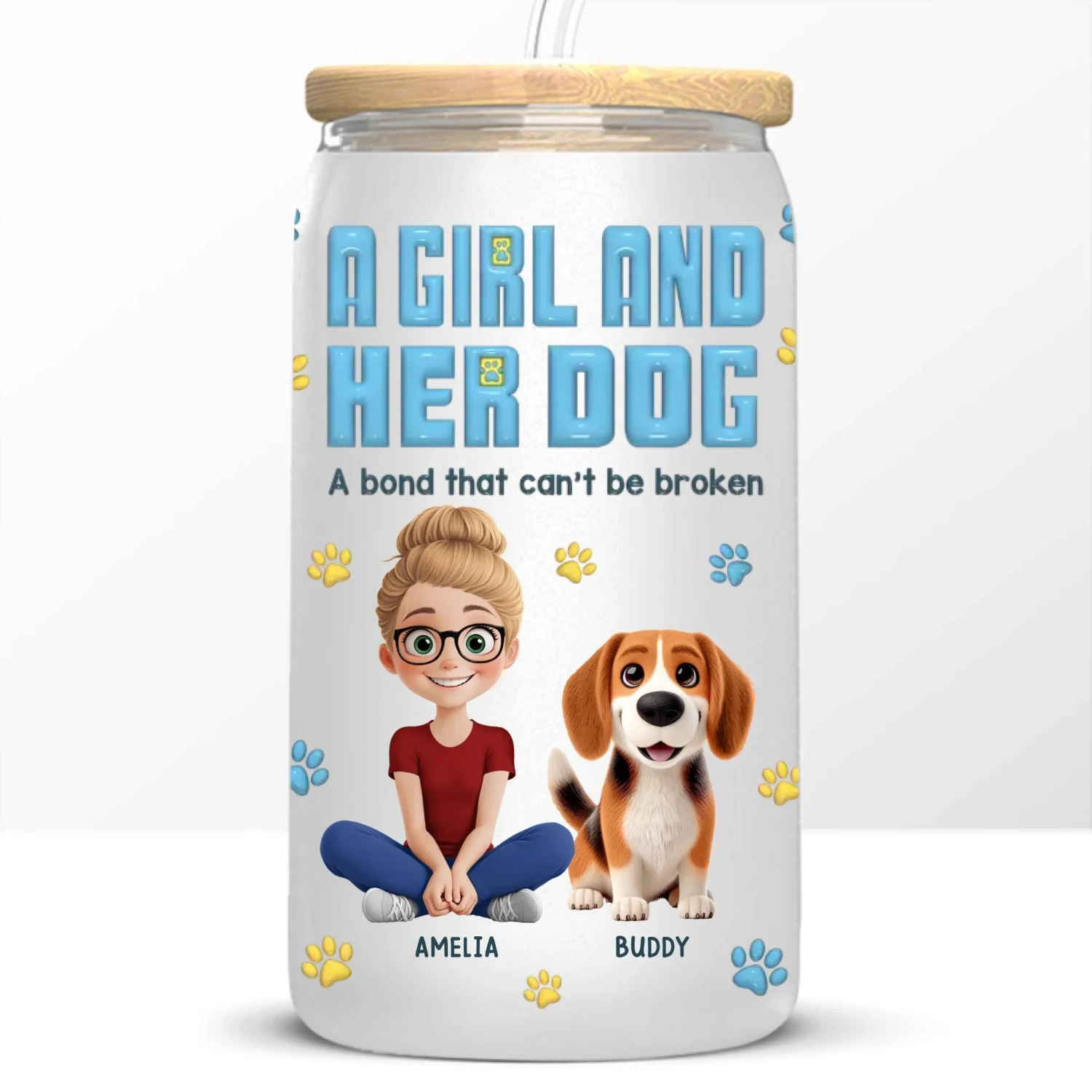 Best Friends Furever - Dog Personalized Custom Glass Cup, Iced Coffee Cup - Gift For Pet Owners, Pet Lovers 6 Best Friends Furever - Dog Personalized Custom Glass Cup, Iced Coffee Cup - Gift For Pet Owners, Pet Lovers - Image 6