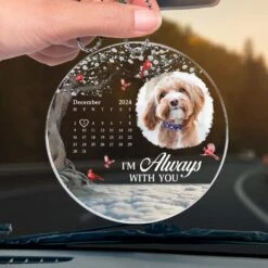 Custom Photo Best Friend Is Never Forgotten - Memorial Personalized Custom Car Ornament - Acrylic Custom Shaped - Sympathy Gift For Pet Owners, Pet Lovers -Pawfect House Store 67b2fcdad3b48