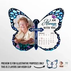 Custom Photo Angels Watch Over You Now - Memorial Personalized Custom Car Visor Clip - Sympathy Gift For Family Members -Pawfect House Store 67b2fe89a9a1f