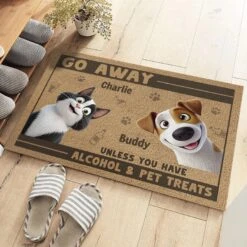 Treats Or Be Gone - Dog & Cat Personalized Custom Home Decor Decorative Mat - House Warming Gift For Pet Owners, Pet Lovers -Pawfect House Store 67b3004d0607d