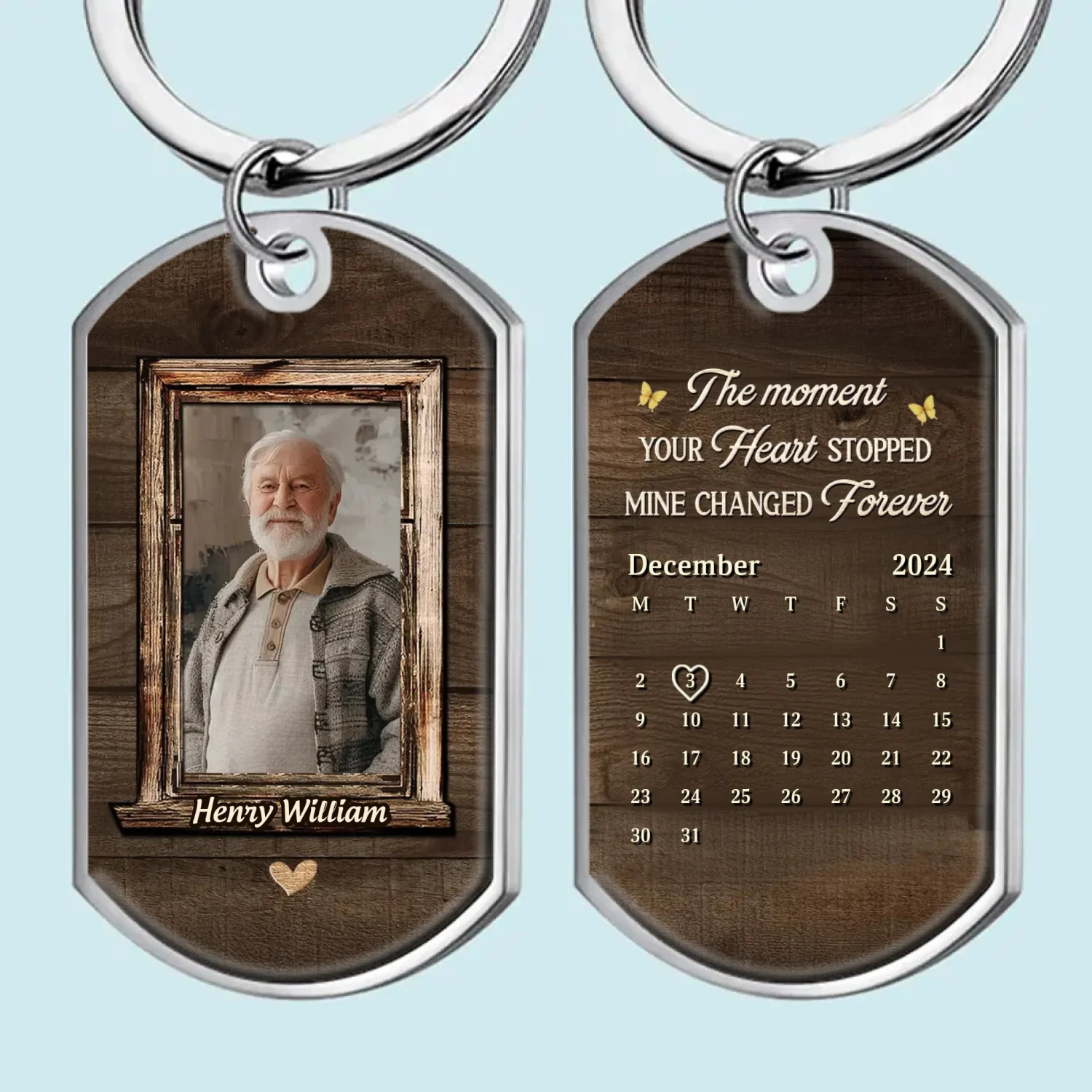 Custom Photo Your Spirit Shines On - Memorial Personalized Custom Keychain - Sympathy Gift For Family Members 2 Custom Photo Your Spirit Shines On - Memorial Personalized Custom Keychain - Sympathy Gift For Family Members - Image 2