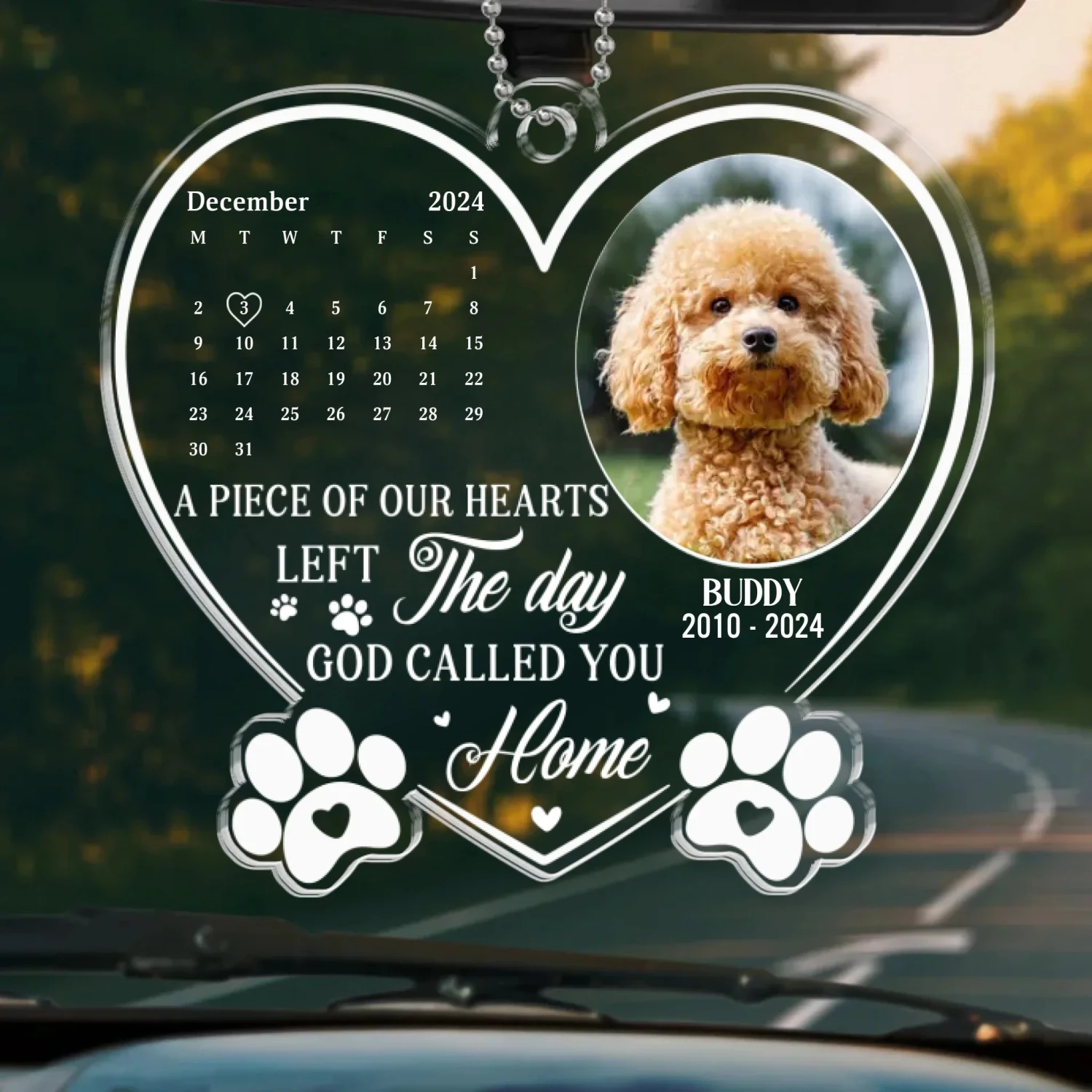 Custom Photo Forever My Furry Angel - Memorial Personalized Custom Car Ornament - Acrylic Custom Shaped - Sympathy Gift For Pet Owners, Pet Lovers 2 Custom Photo Forever My Furry Angel - Memorial Personalized Custom Car Ornament - Acrylic Custom Shaped - Sympathy Gift For Pet Owners, Pet Lovers - Image 2