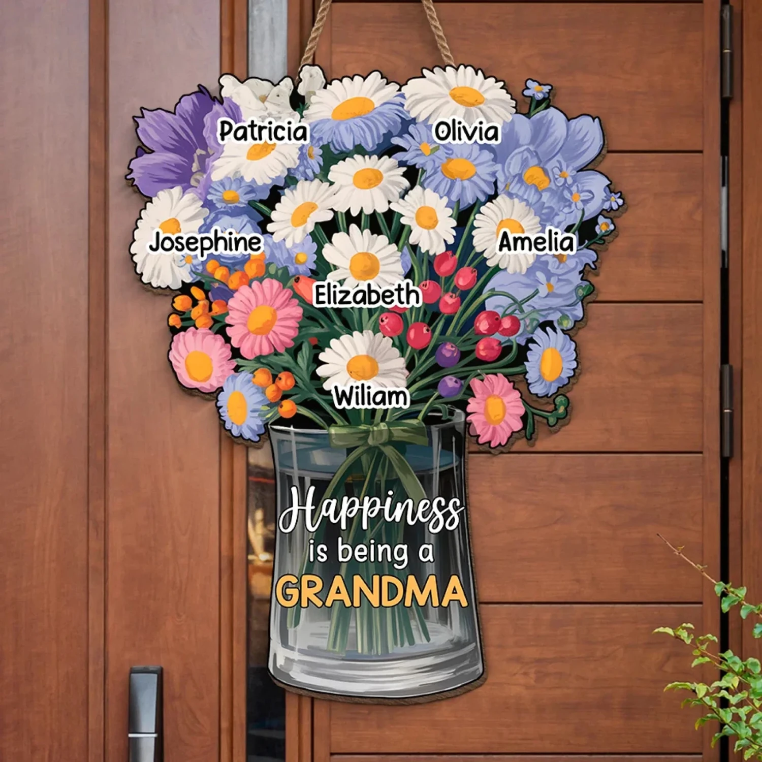 Perfect For The Woman Who Loves Every Moment With Her Grandkids - Family Personalized Custom Shaped Home Decor Wood Sign - House Warming Gift For Mom, Grandma 3 Perfect For The Woman Who Loves Every Moment With Her Grandkids - Family Personalized Custom Shaped Home Decor Wood Sign - House Warming Gift For Mom, Grandma - Image 3