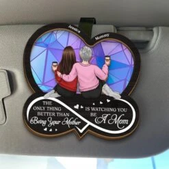 A Mother’s Love Knows No Limits - Family Personalized Custom Car Visor Clip - Gift For Mom, Daughter