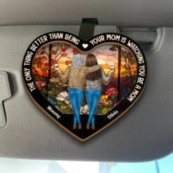 A Mom’s Love Is Endless And Unconditional - Family Personalized Custom Car Visor Clip - Gift For Mom, Daughter