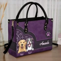 Eat, Sleep, Pet, Repeat - Dog & Cat Personalized Custom Leather Handbag - Gift For Pet Owners, Pet Lovers -Pawfect House Store 67b31234a2fcc