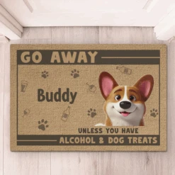 Treats Or Be Gone - Dog & Cat Personalized Custom Home Decor Decorative Mat - House Warming Gift For Pet Owners, Pet Lovers -Pawfect House Store 67b31594df532
