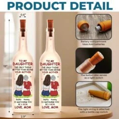 No One Loves Like A Mom - Family Personalized Custom Bottle Lamp - Gift For Mom, Daughter -Pawfect House Store 67b31ebfda15b