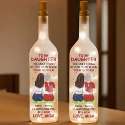 No One Loves Like A Mom - Family Personalized Custom Bottle Lamp - Gift For Mom, Daughter -Pawfect House Store 67b31ebff1a79