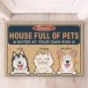 Home Is Where The Pets Are - Dog & Cat Personalized Custom Home Decor Decorative Mat - House Warming Gift For Pet Owners, Pet Lovers