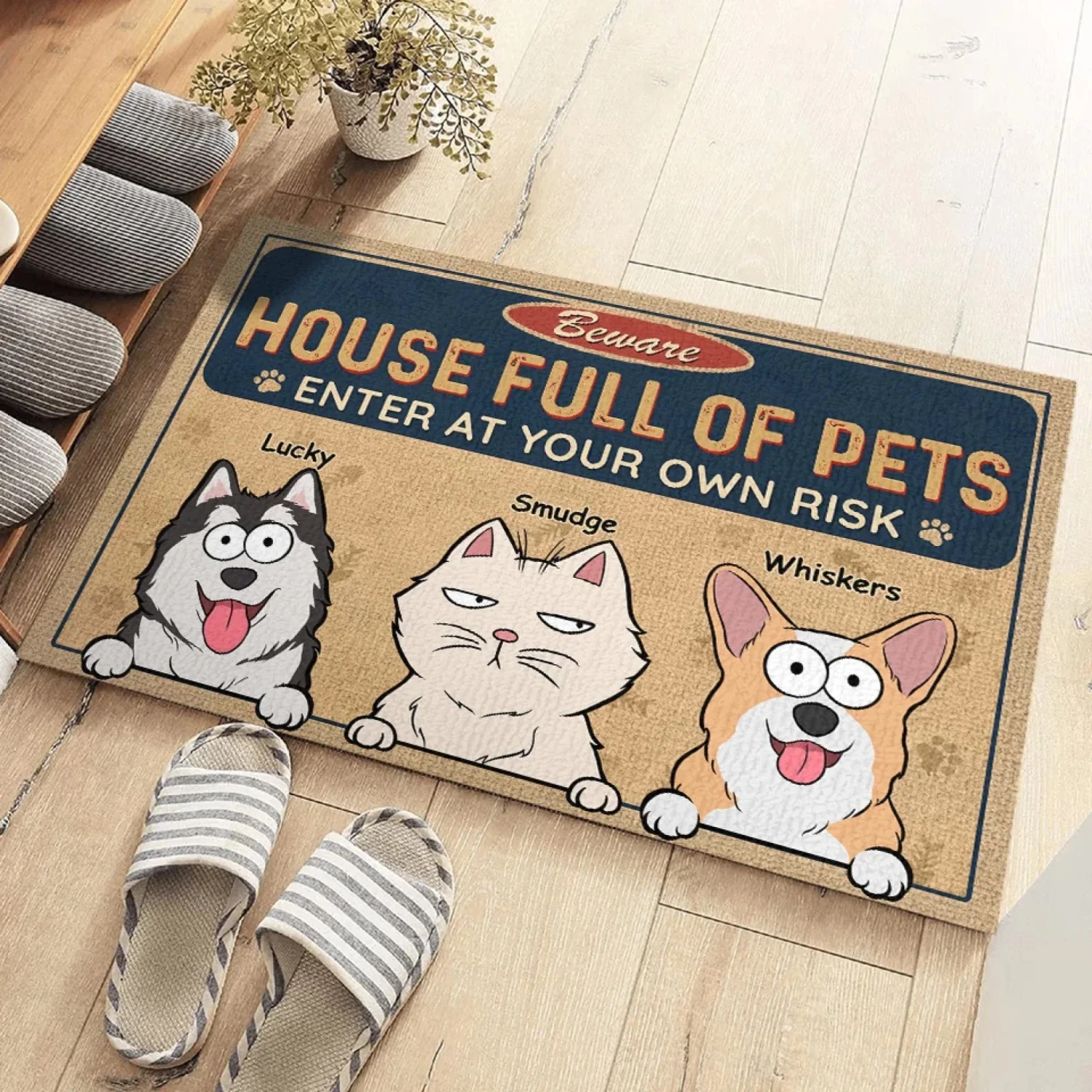 Home Is Where The Pets Are - Dog & Cat Personalized Custom Home Decor Decorative Mat - House Warming Gift For Pet Owners, Pet Lovers 4 Home Is Where The Pets Are - Dog & Cat Personalized Custom Home Decor Decorative Mat - House Warming Gift For Pet Owners, Pet Lovers - Image 4