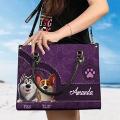 They May Be Pets, But They Own Our Hearts - Dog Personalized Custom Leather Handbag - Gift For Pet Owners, Pet Lovers 9 They May Be Pets, But They Own Our Hearts - Dog Personalized Custom Leather Handbag - Gift For Pet Owners, Pet Lovers -Pawfect House Store 67b3fa425f586