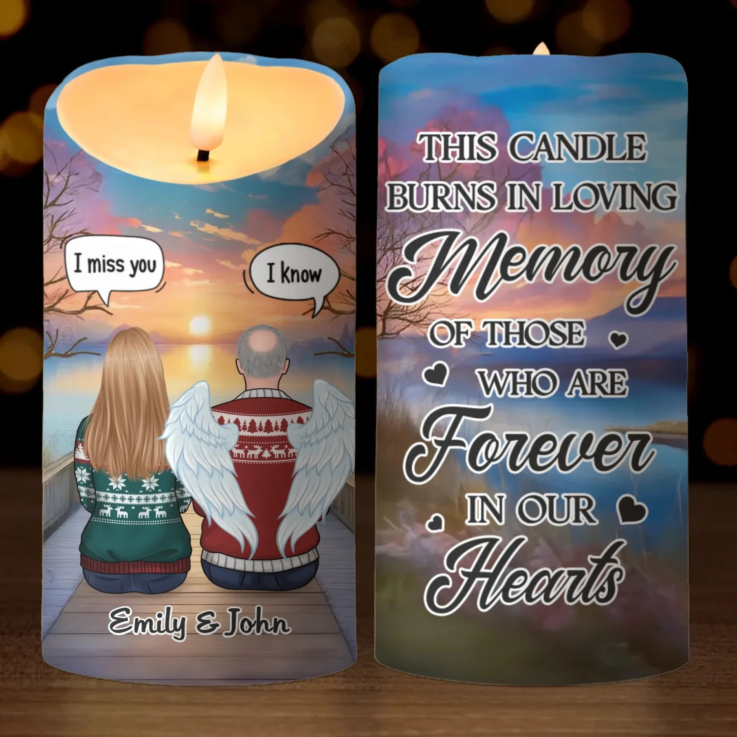 In Our Memories, You Are Always Present - Memorial Personalized Custom LED Candle - Sympathy Gift, Christmas Gift For Family Members 2 In Our Memories, You Are Always Present - Memorial Personalized Custom LED Candle - Sympathy Gift, Christmas Gift For Family Members - Image 2