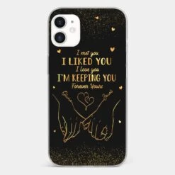 Your Hand Fits Perfectly In Mine - Couple Personalized Custom Clear Phone Case - Gift For Husband Wife, Anniversary -Pawfect House Store 67b41a9d0527a